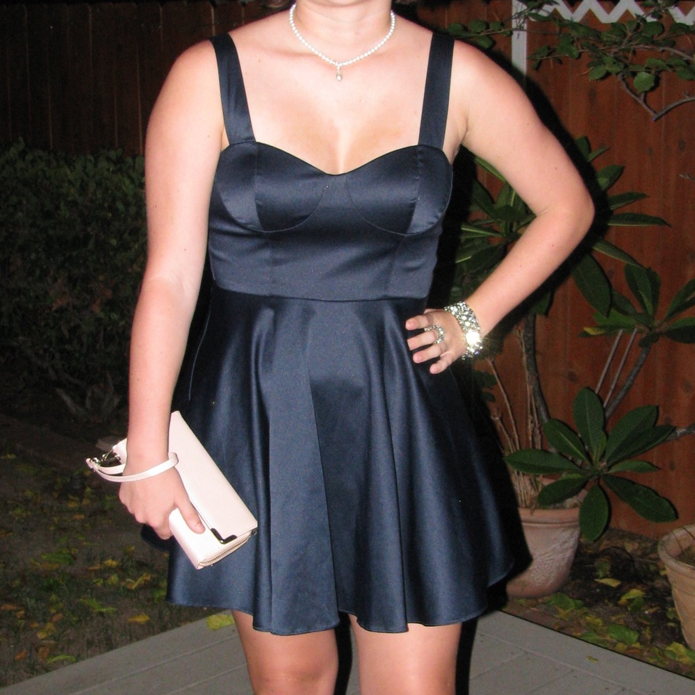 Satin Blue dress